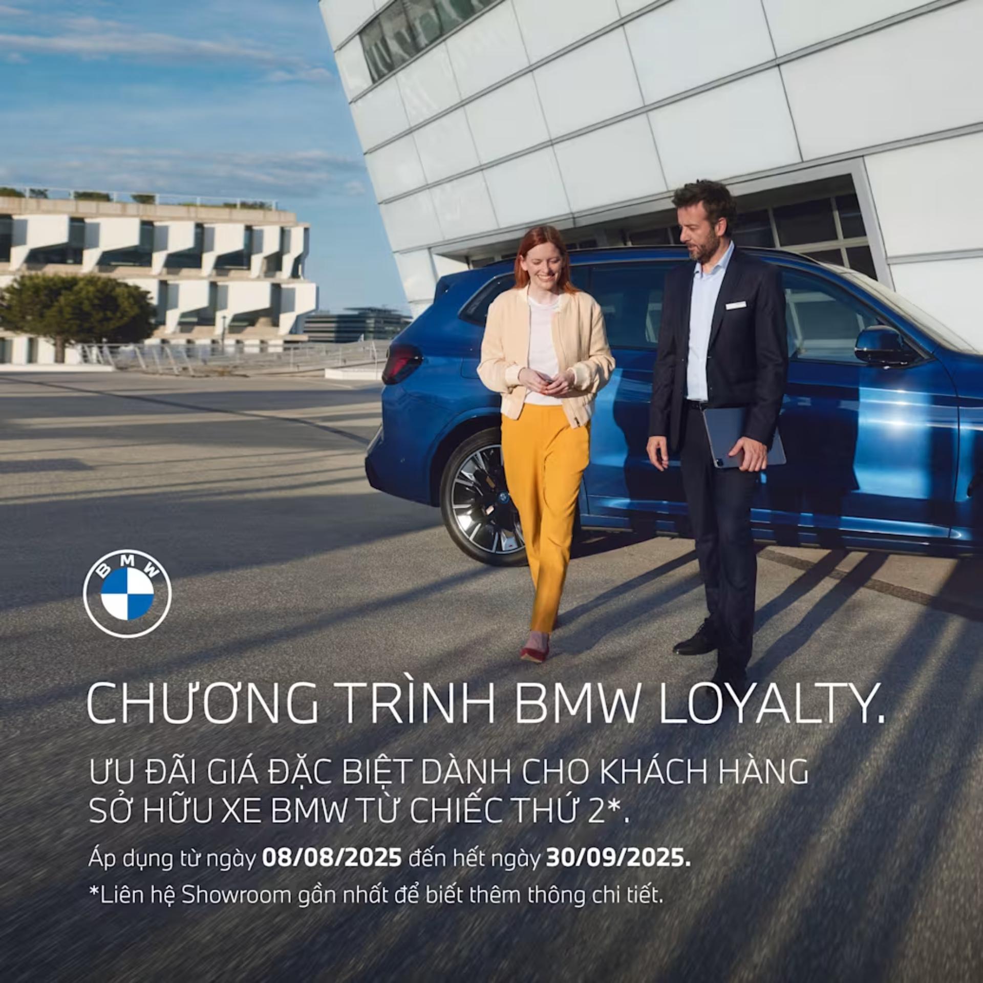 CHƯƠNG TRÌNH BMW LOYALTY - ƯU ĐÃI ĐẶC BIỆT LÊN ĐẾN 100 TRIỆU ĐỒNG DÀNH CHO KHÁCH HÀNG THÂN THIẾT.